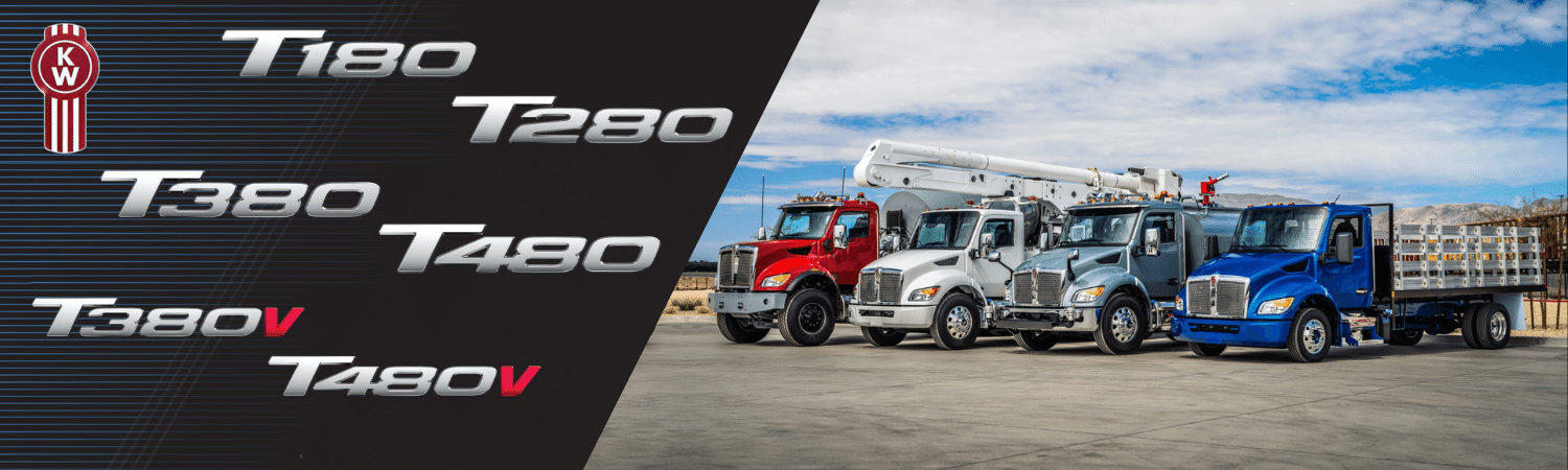 Kenworth Medium Duty Model Lineup - T180, T280, T380, T480, T380V, and T480V